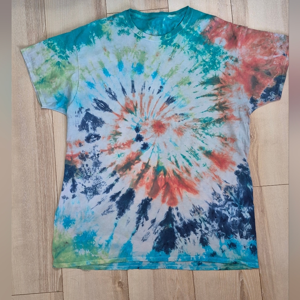 Fruit of the Loom Tie-Dye T-Shirt Unisex Size XL Multicolor